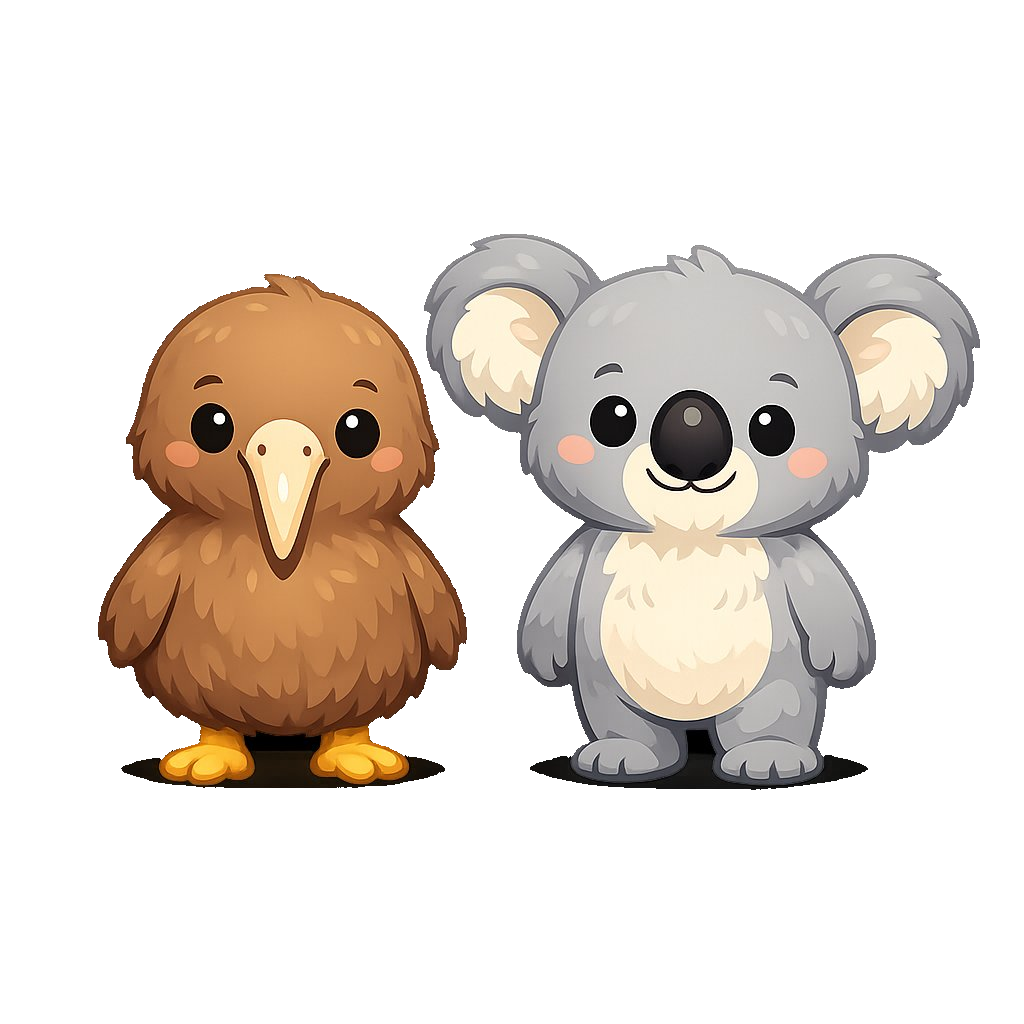 Kiwi and Koala learning games logo